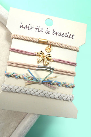 Bracelet Hair Ties W/ Charms