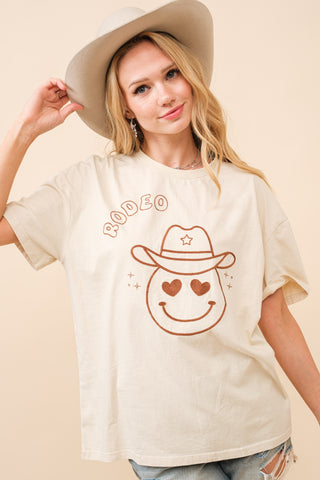 Cowgirl Smiley Graphic Tee