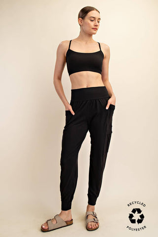 Rae Mode Black Butter Joggers W/ Side Pockets