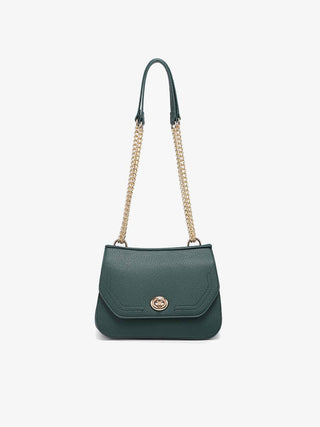 Lottie Twist Lock Crossbody Bag w/ Chain Strap