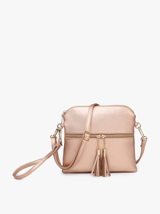 Tara Double Zip Crossbody/Wristlet