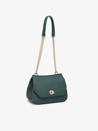 Lottie Twist Lock Crossbody Bag w/ Chain Strap