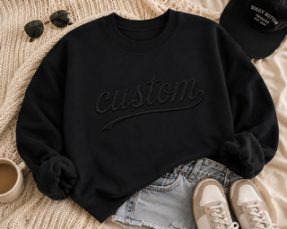 Rustlers Blackout Embroidered Crewneck