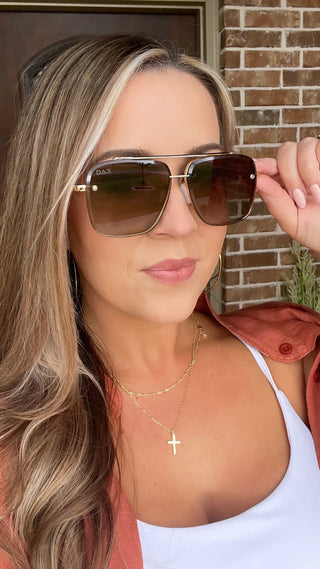 Dallas Brown Gradient Sunglasses