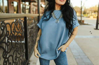 Denim Cloud Basic Mom Cuff