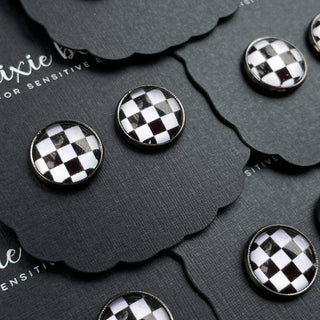 Dixie Bliss Checkered Studs