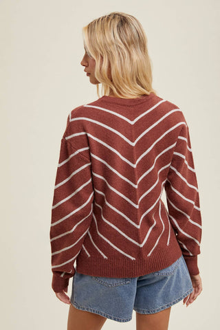 Brick Chevron Knit Sweater