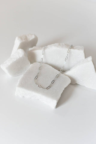 Karleigh Paperclip Necklace Silver - Small