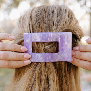 Flat Rectangle Hair Clip | Medium | Lavender Mist