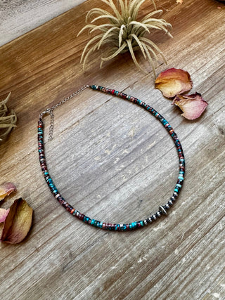 Sterling Silver & Sea Sediment Heishi