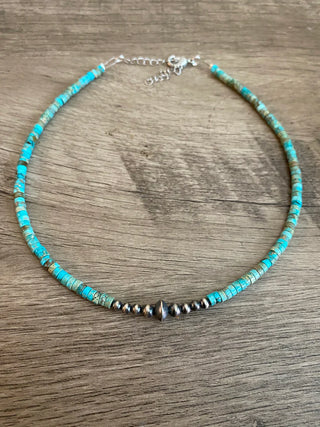 Sterling Silver w/ Turquoise Varasite Choker