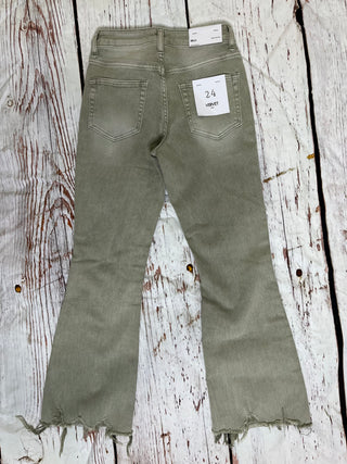 Vervet Moss Green High Rise Crop Flare