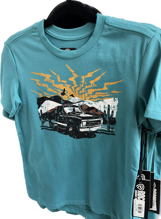 Kids Turquoise Truck Graphic Tee
