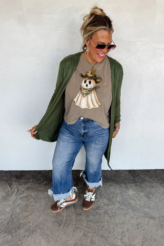 Sierra Olive Ribbed Cardigan