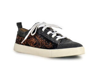 Hand Tooled Leather Tie Sneaker