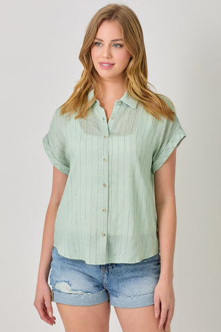 Seafoam Striped Top