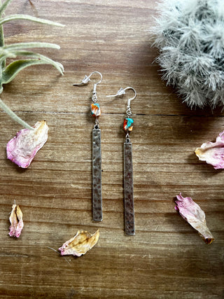 Spiny & Turq Dangle Earrings