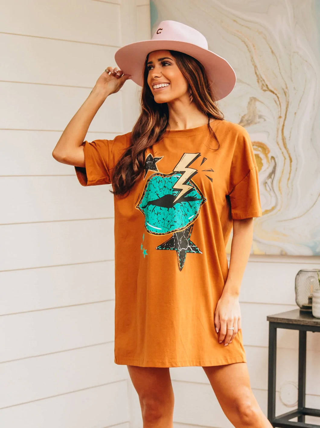 Lips t shirt dress 2025