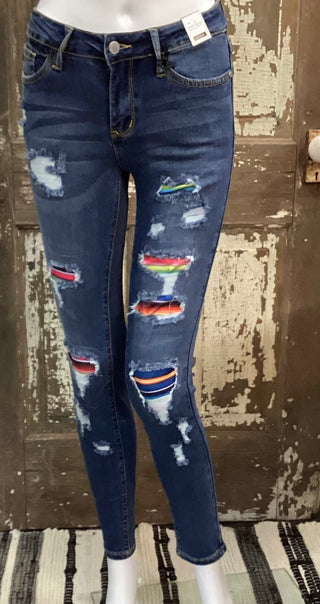 Judy Blue Skinny Fit Mid Rise Serape